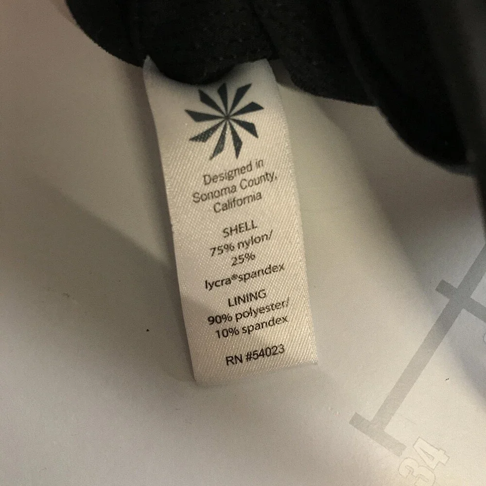 Athleta Sports Bra Womens XS Black Strappy Crossback Mesh Lined Removable Pads - Picture 4 of 14